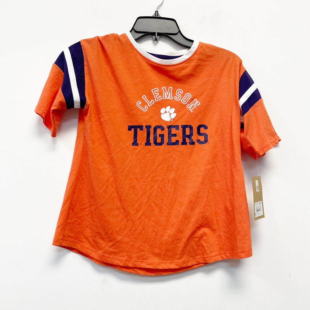 Rivalry Threads NCAA Clemson Tiger Linebacker Short Sleeve Shirt Orange XL 14/16